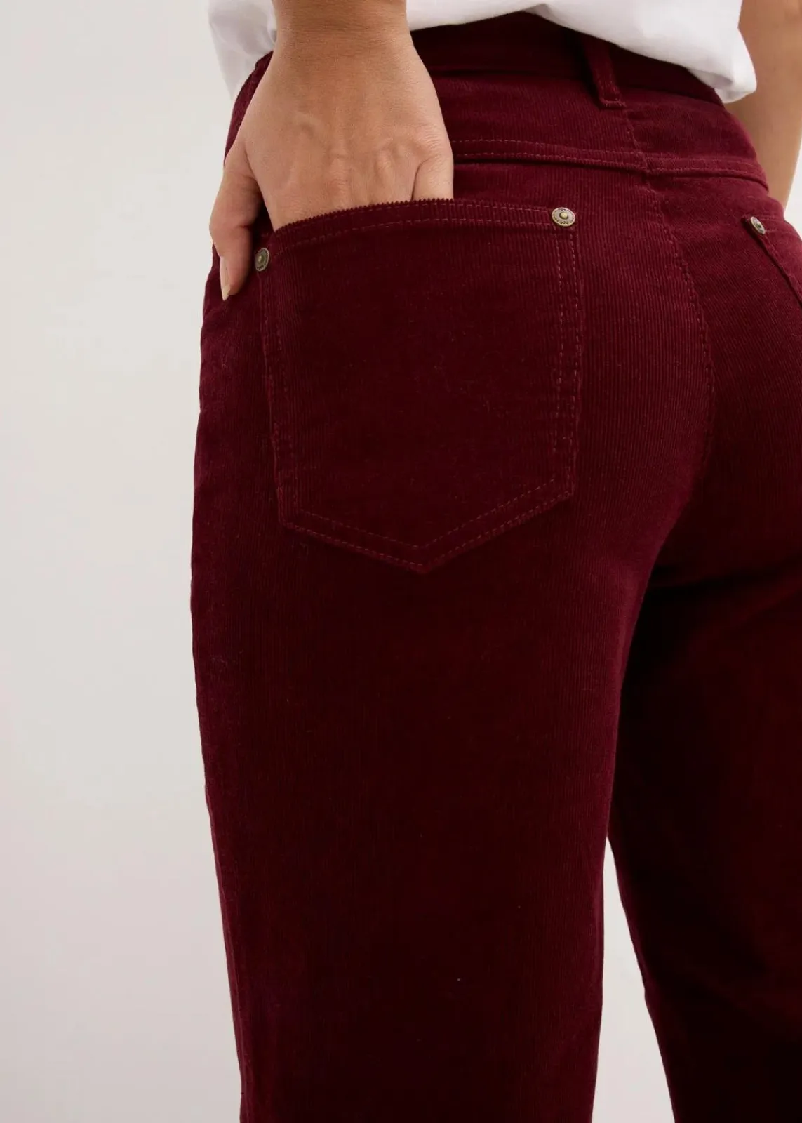 bonprix Bekleidung·Kleider|Hosen^Cordhose im Marlene-Stil ahornrot