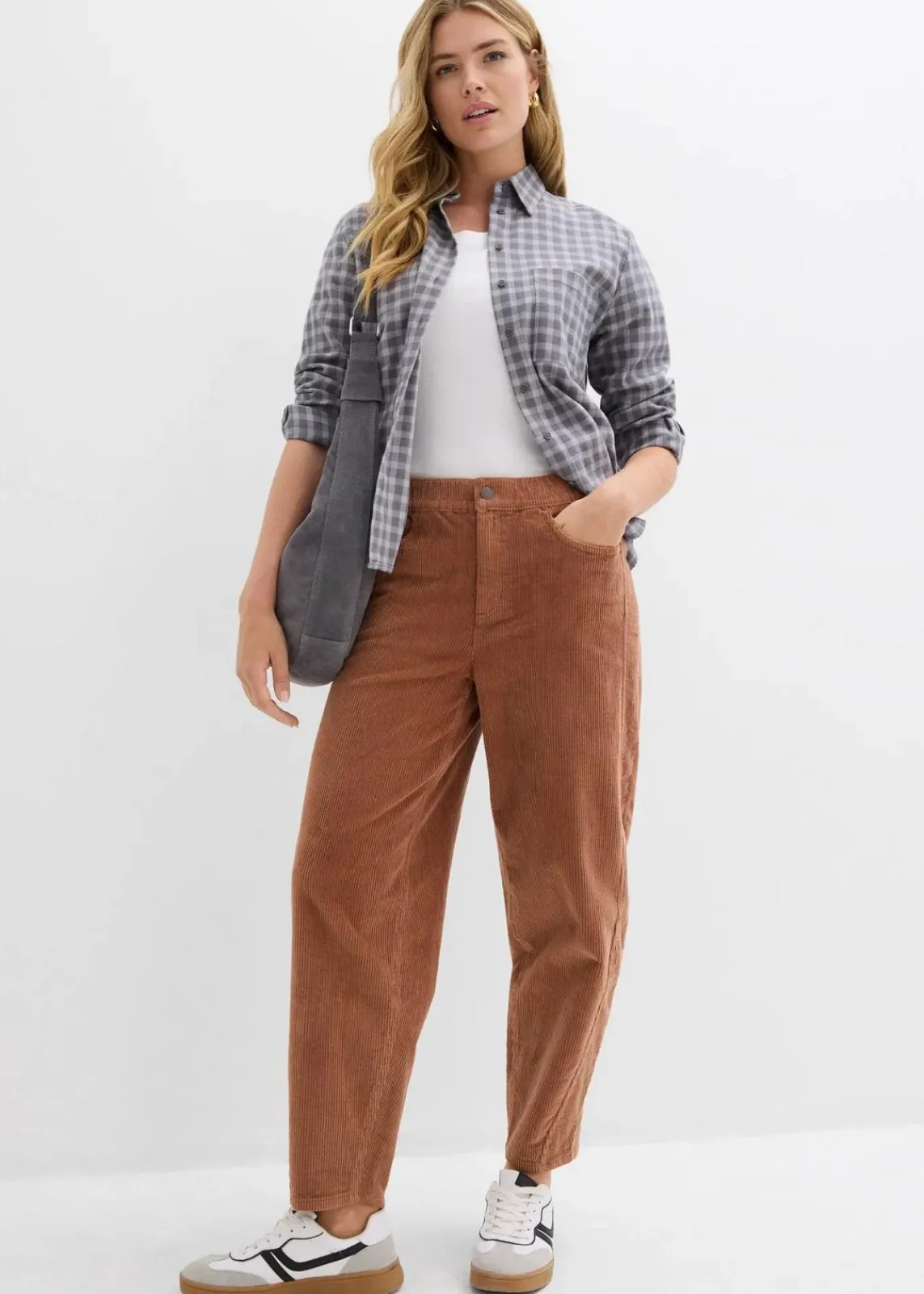 bonprix Hosen|Bekleidung·Kleider^Cordhose in Barellform schokosorbet