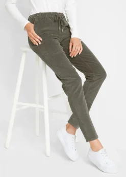 bonprix Bekleidung·Kleider|Hosen^Cordhose mit Bequembund dunkeloliv