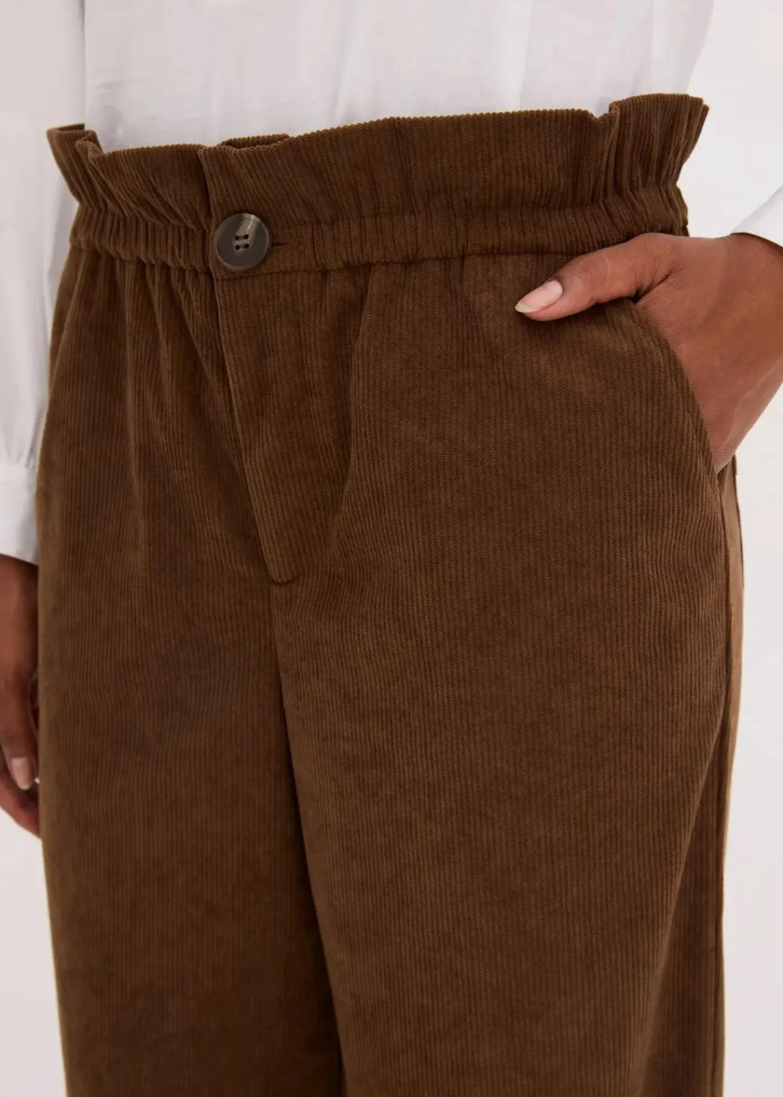 bonprix Hosen^Cordhose mit weitem Bein braun
