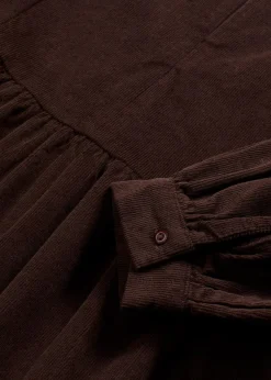 bonprix Kleider|Bekleidung·Pullover & Strickjacken^Cordkleid aus Baumwolle dunkelbraun