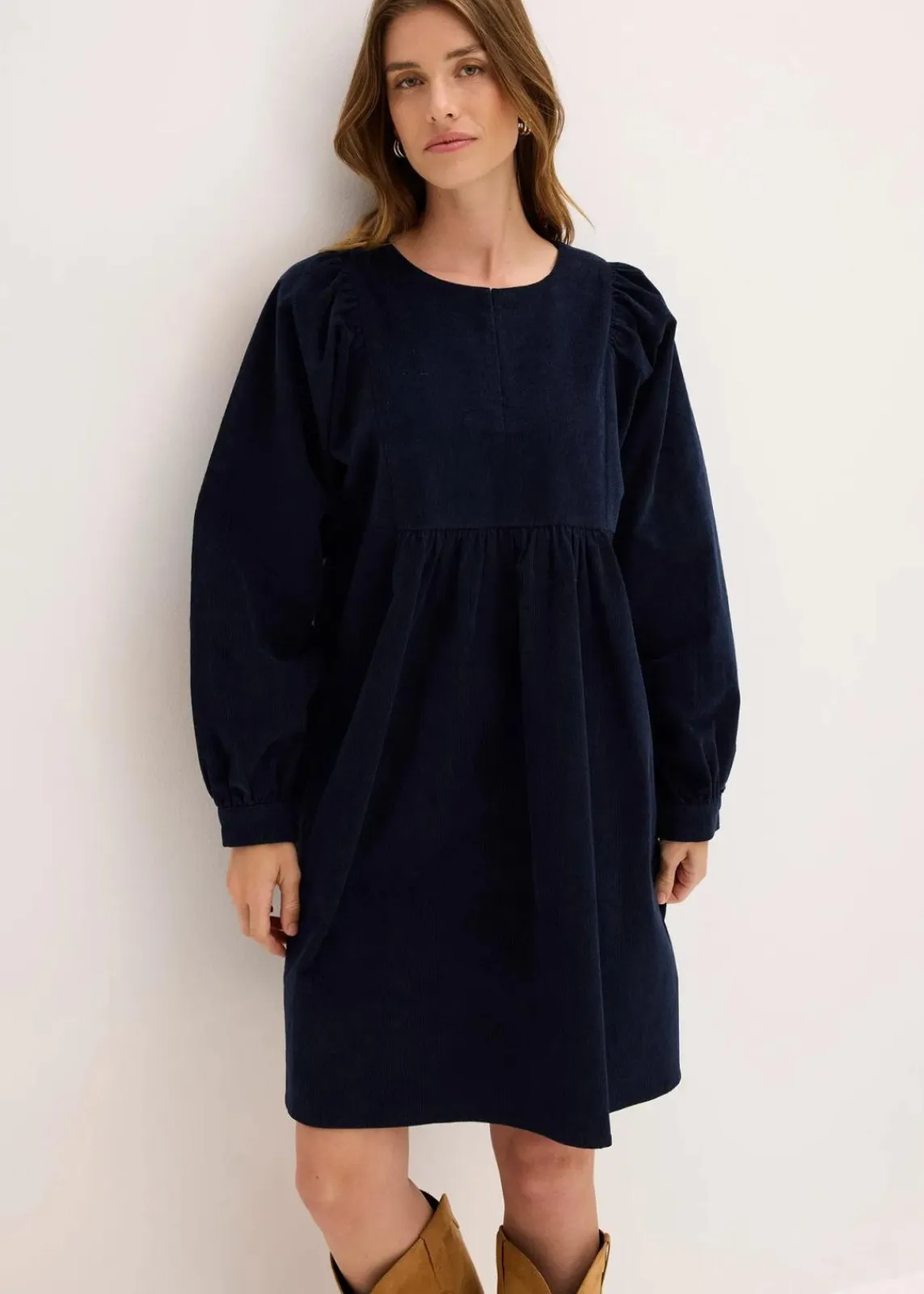 bonprix Bekleidung·Pullover & Strickjacken|Kleider^Cordkleid aus Baumwolle tintenblau