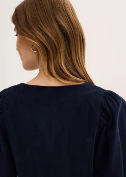 bonprix Bekleidung·Pullover & Strickjacken|Kleider^Cordkleid aus Baumwolle tintenblau