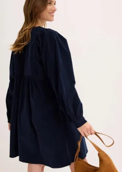 bonprix Bekleidung·Pullover & Strickjacken|Kleider^Cordkleid aus Baumwolle tintenblau