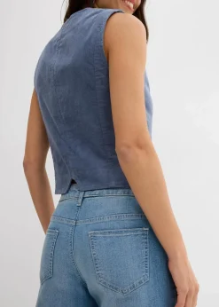 bonprix Jacken & Mäntel|Nachhaltigere Materialien^Cord-Weste rauchblau