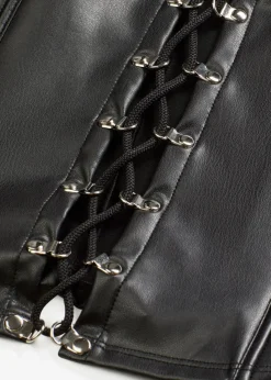bonprix Wäsche·Erotikwäsche|Erotikwäsche^Corsage mit Schnürung aus Wetlook schwarz