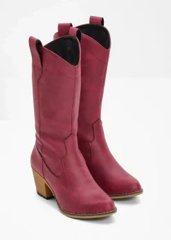 bonprix Stiefel^Cowboy Stiefel rubinrot