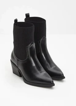 bonprix Stiefeletten|Schuhe & Accessoires In Spezialgrößen·Elastischer Schaft^Cowboy-Boots schwarz