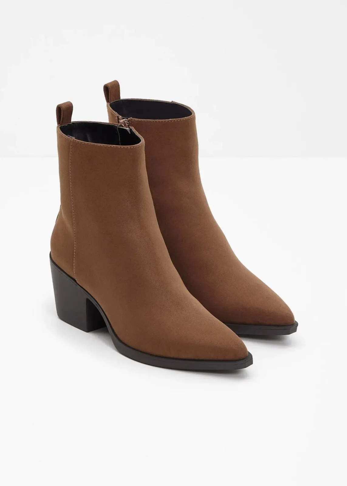 bonprix Stiefeletten^Cowboy-Boots mit Blockabsatz gewürzbraun