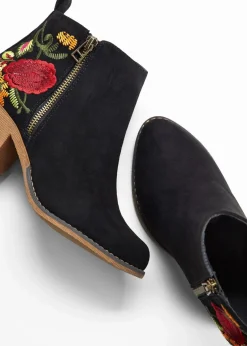 bonprix Stiefeletten|Schuhe & Accessoires In Spezialgrößen·Schuhe In Übergröße^Cowboy-Boots mit Stickerei schwarz