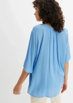 bonprix Nachhaltigere Materialien|Blusen & Tuniken^Crincle- Tunika aus softer Viskose brilliantblau