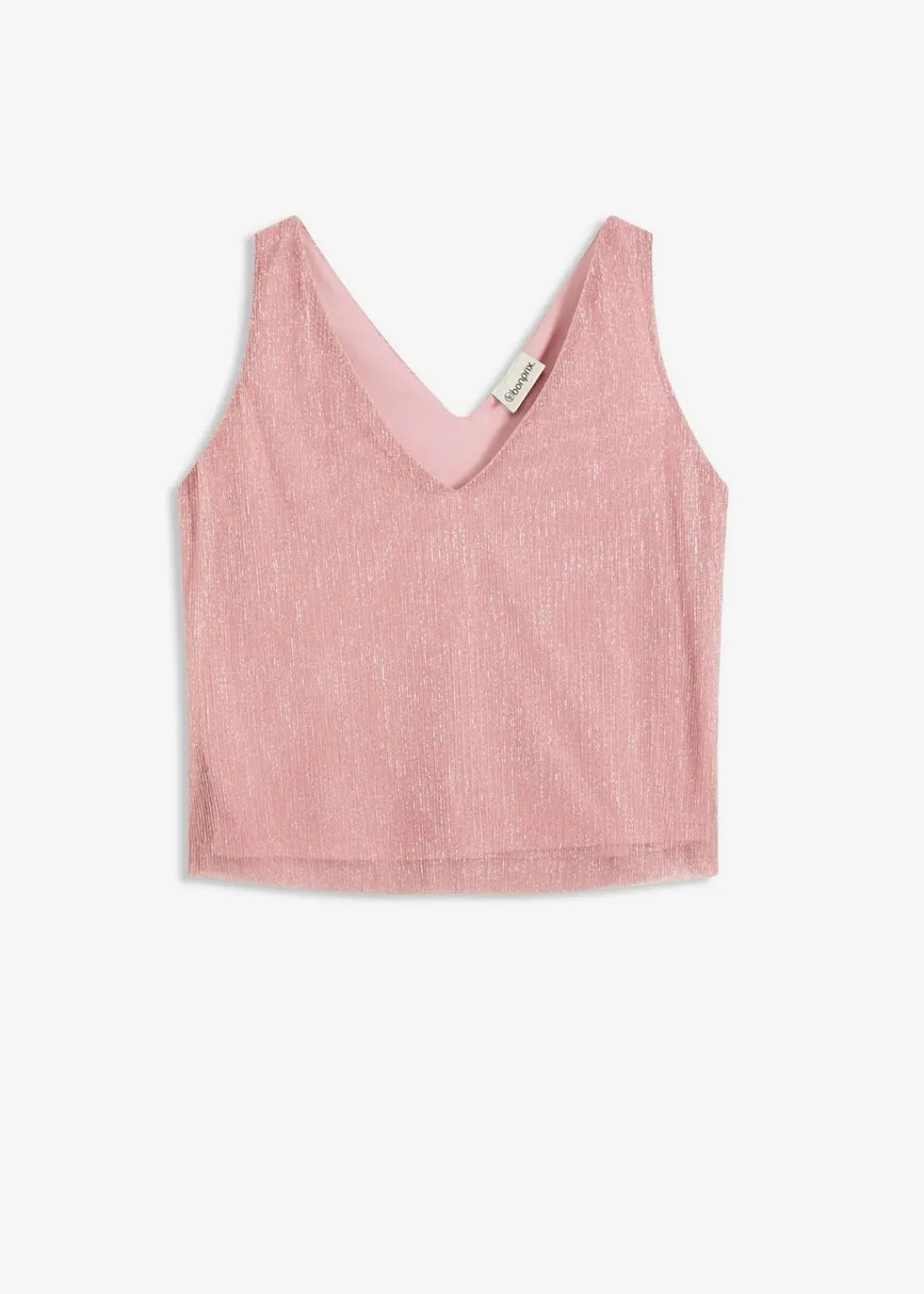 bonprix Shirts & Tops^Cropped Top mit tiefem Ausschnitt rosenquarz/silber