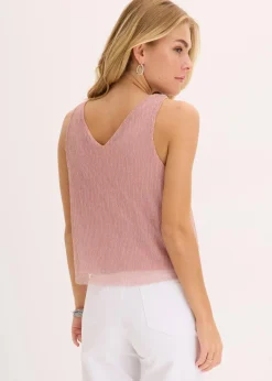 bonprix Shirts & Tops^Cropped Top mit tiefem Ausschnitt rosenquarz/silber