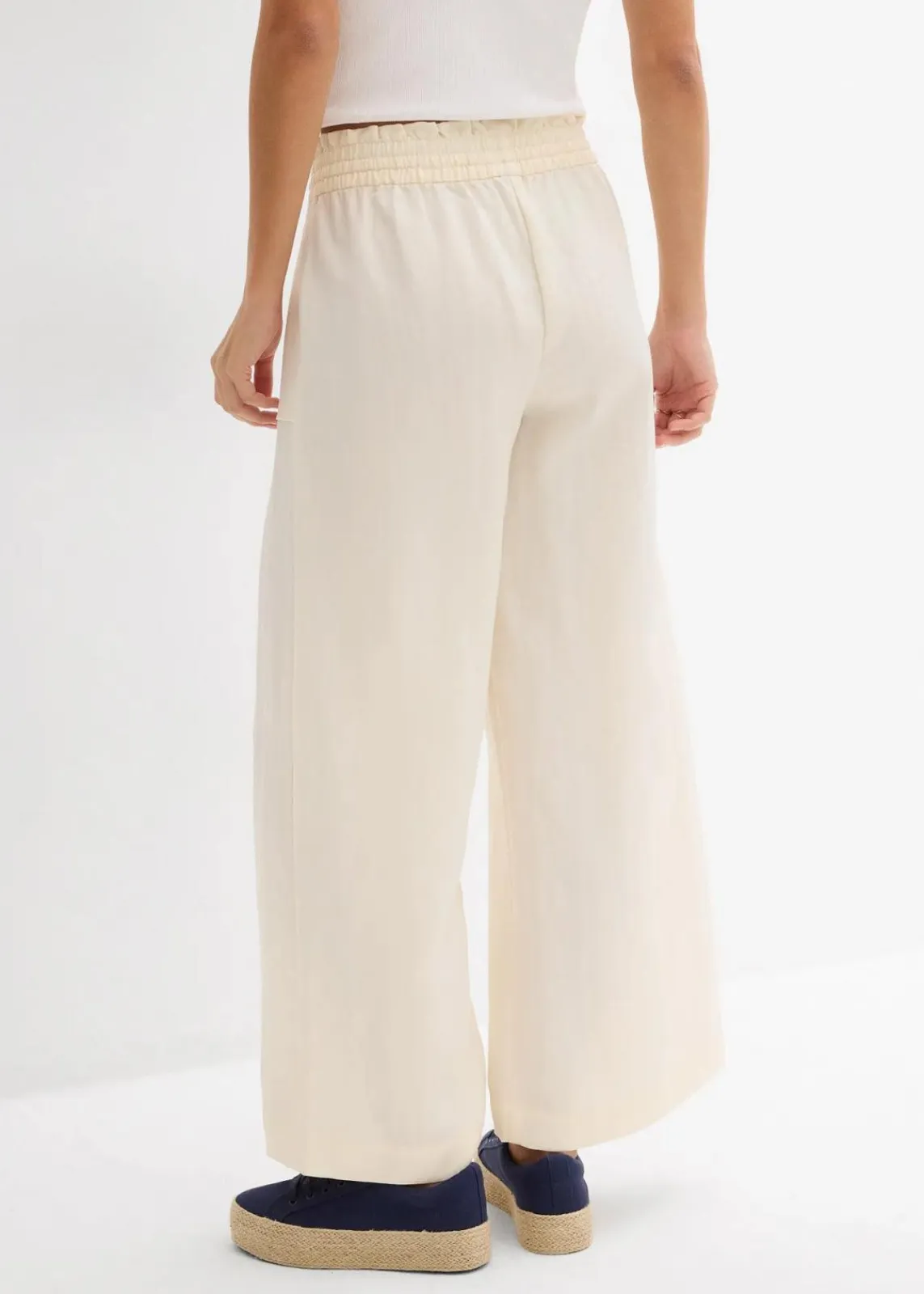 bonprix Bekleidung·Kleider|Hosen^Culotte aus fließendem Lyocell-Mix cremeweiß