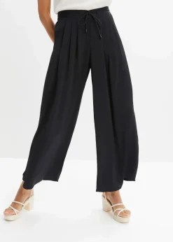 bonprix Bekleidung·Kleider|Hosen^Culotte aus fließendem Satin schwarz
