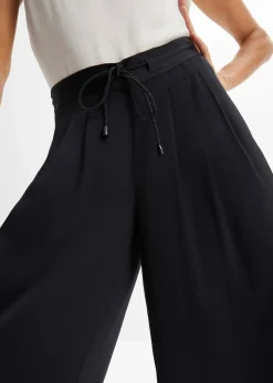 bonprix Bekleidung·Kleider|Hosen^Culotte aus fließendem Satin schwarz