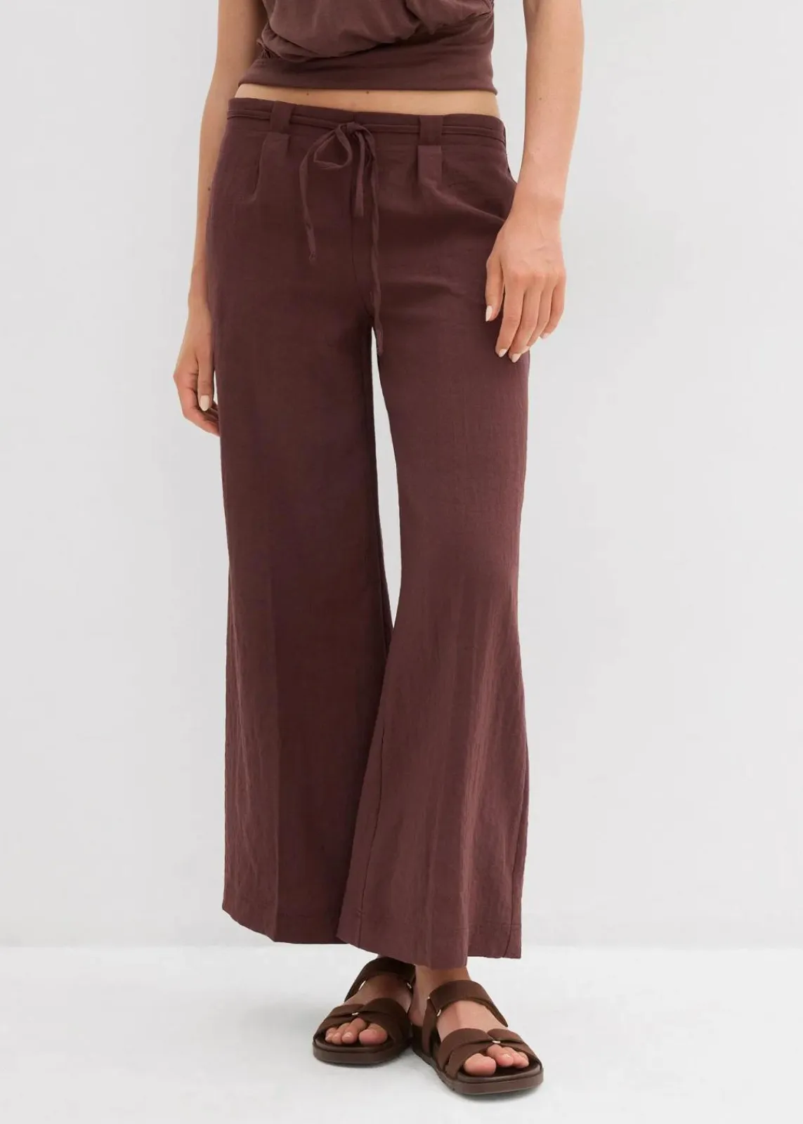 bonprix Bekleidung·Kleider|Hosen^Culotte aus fließendem Viskose-Mix terrabraun