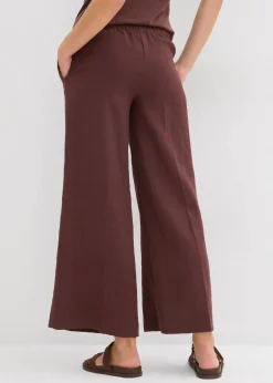 bonprix Bekleidung·Kleider|Hosen^Culotte aus fließendem Viskose-Mix terrabraun