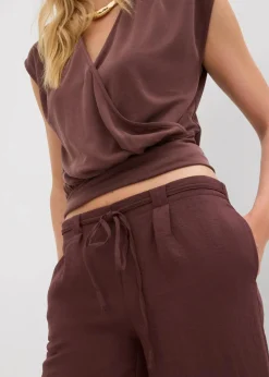 bonprix Bekleidung·Kleider|Hosen^Culotte aus fließendem Viskose-Mix terrabraun