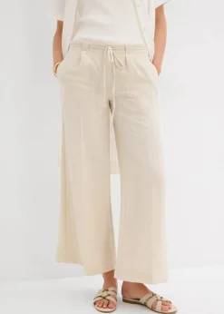 bonprix Hosen|Bekleidung·Kleider^Culotte aus fließendem Viskose-Mix natur