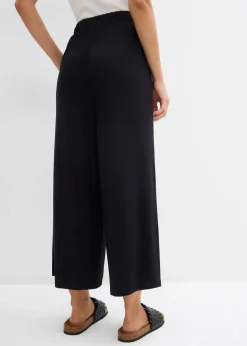 bonprix Bekleidung·Röcke|Bekleidung·Kleider^Culotte aus fließender Viskose schwarz