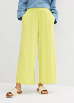bonprix Nachhaltigere Materialien|Hosen^Culotte aus fließender Viskose zitrusgelb