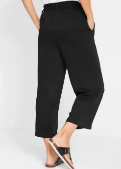 bonprix Bekleidung·Kleider|Hosen^Culotte aus fließender Viskose schwarz