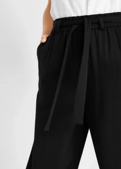 bonprix Bekleidung·Kleider|Hosen^Culotte aus fließender Viskose schwarz