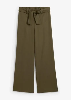 bonprix Hosen|Bekleidung·Kleider^Culotte aus luftigem Leinen-Mix dunkeloliv