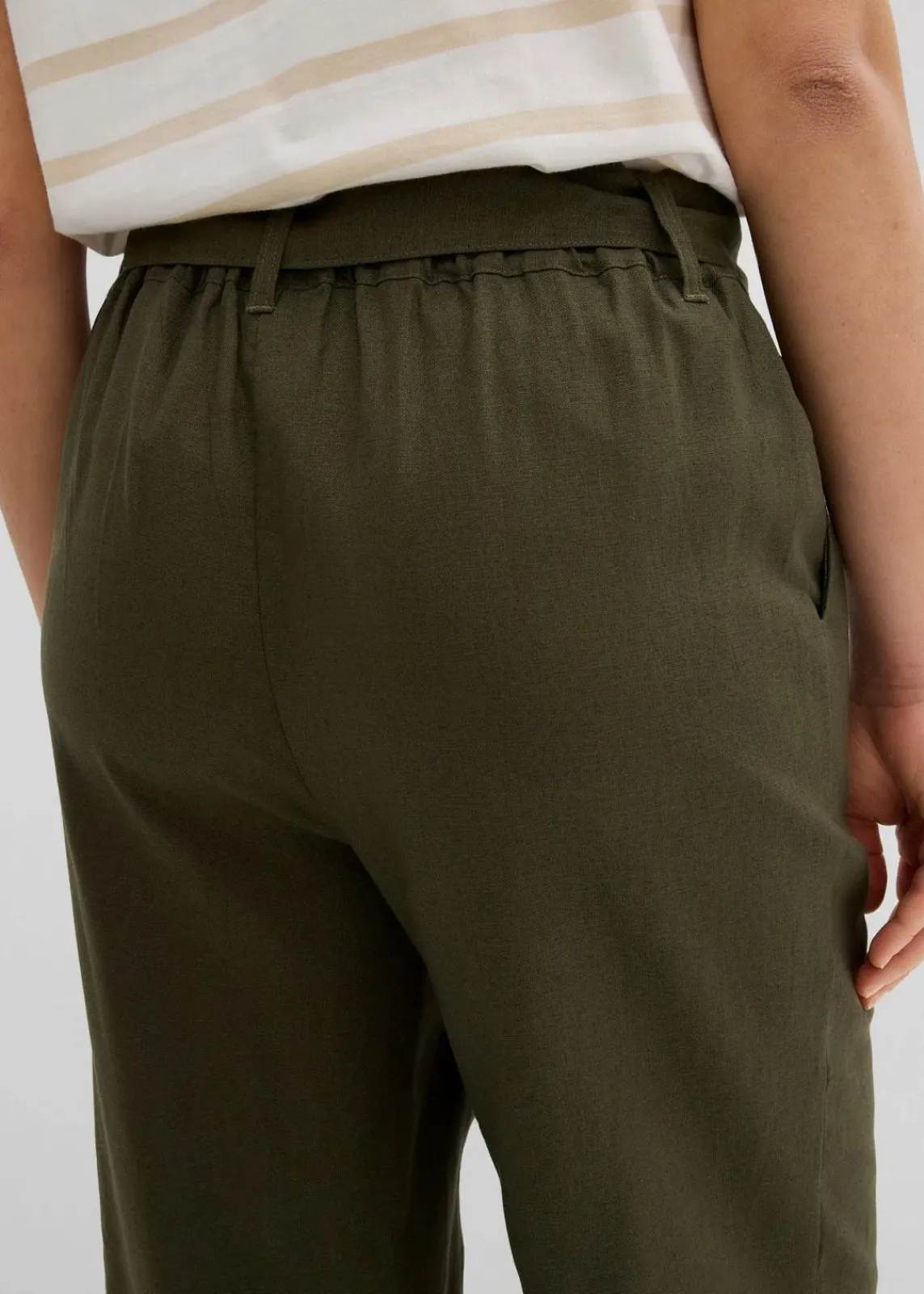 bonprix Hosen|Bekleidung·Kleider^Culotte aus luftigem Leinen-Mix dunkeloliv