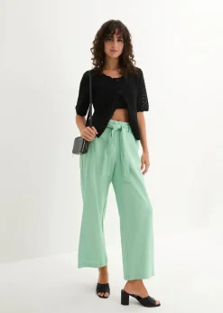bonprix Bekleidung·Kleider|Hosen^Culotte aus luftigem Leinen-Mix mint