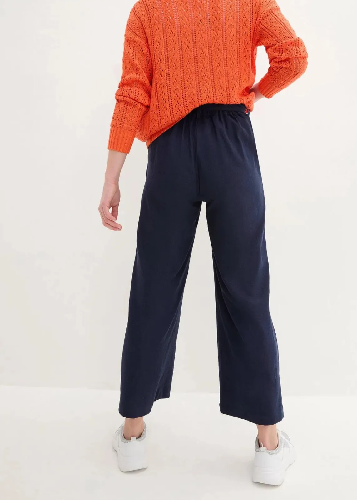 bonprix Hosen|Bekleidung·Kleider^Culotte aus luftigem Leinen-Mix dunkelblau