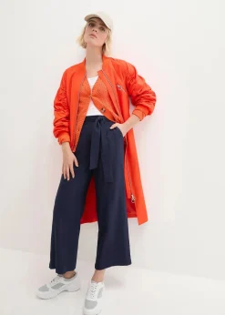 bonprix Hosen|Bekleidung·Kleider^Culotte aus luftigem Leinen-Mix dunkelblau