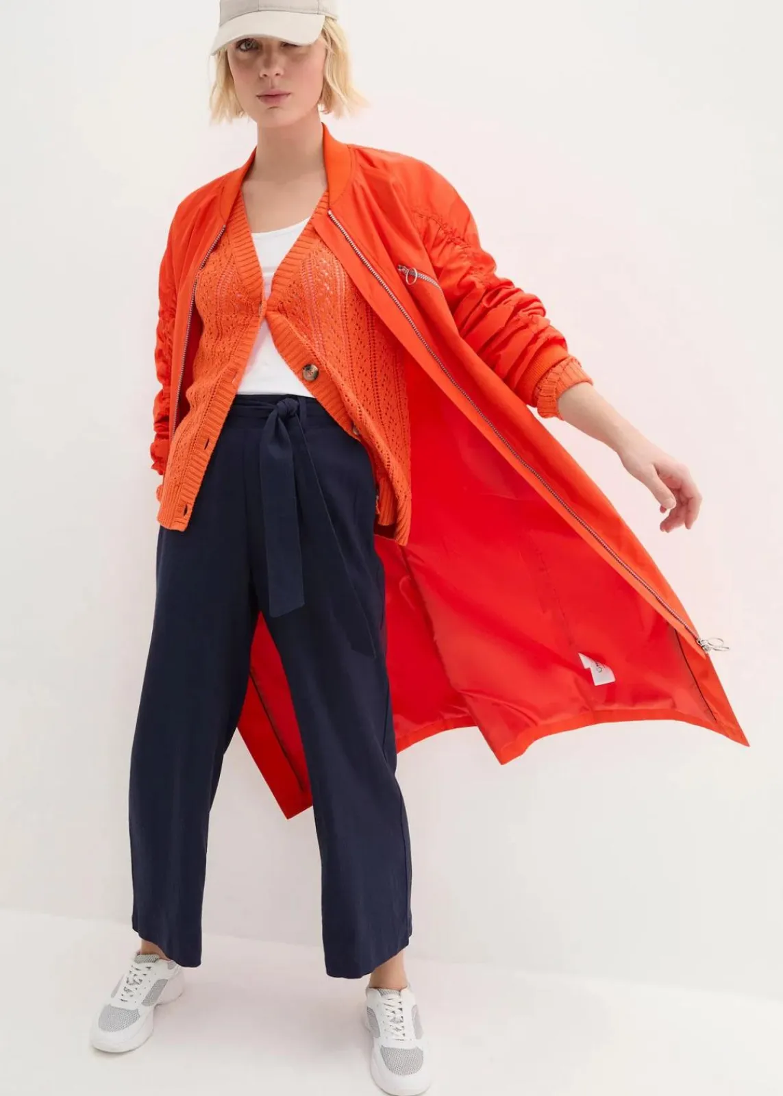 bonprix Hosen|Bekleidung·Kleider^Culotte aus luftigem Leinen-Mix dunkelblau