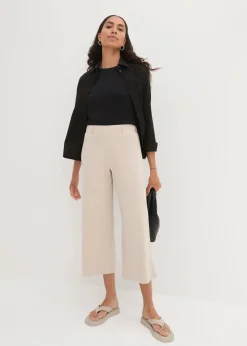 bonprix Hosen|Bekleidung·Kleider^Culotte aus reiner Bio-Baumwolle kitt