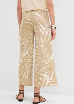 bonprix Bekleidung·Kleider|Hosen^Culotte aus softem Viskose-Mix wollweiß/new beige bedruckt