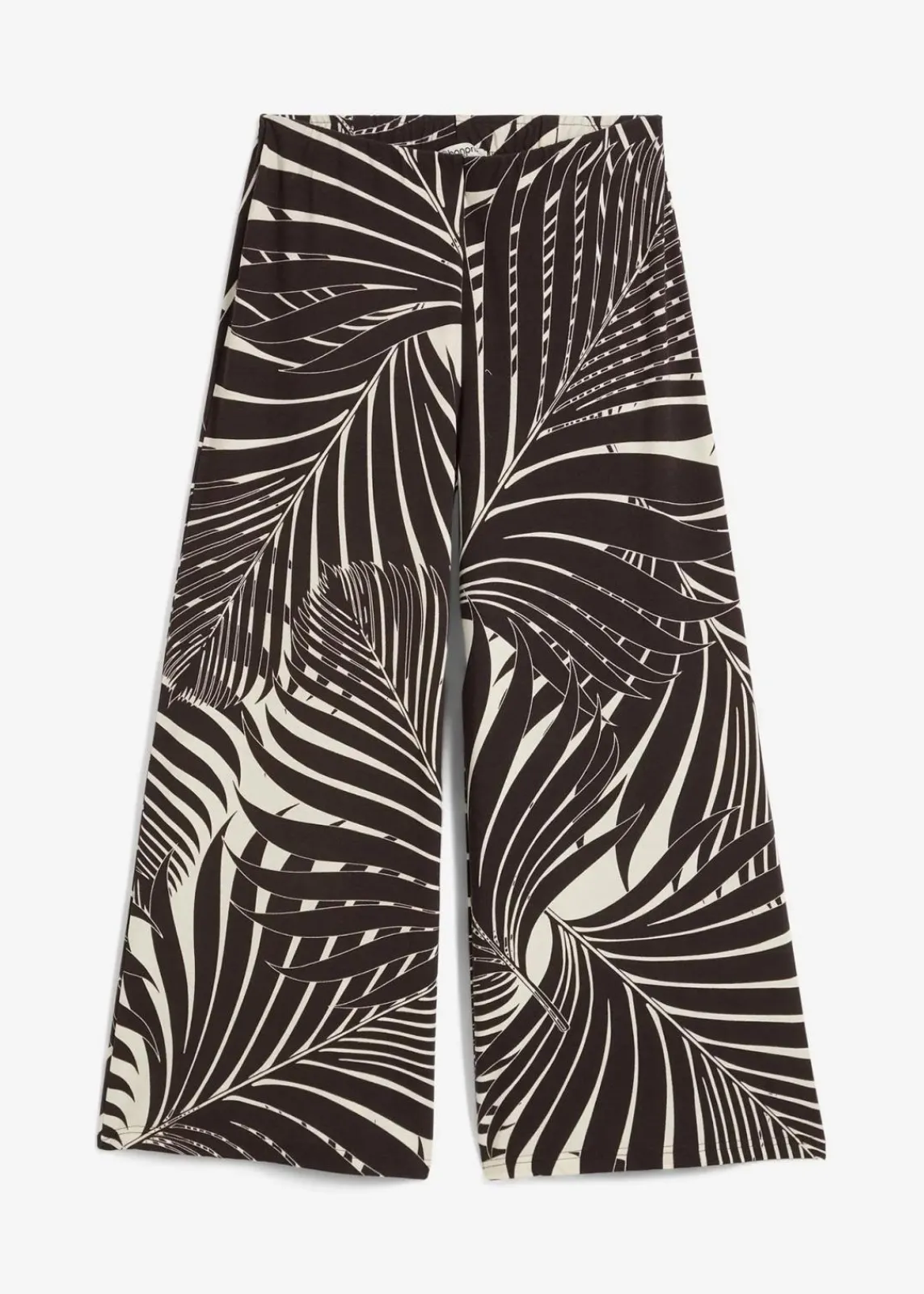 bonprix Nachhaltigere Materialien|Hosen^Culotte aus softem Viskose-Mix natur/dunkelbraun bedruckt