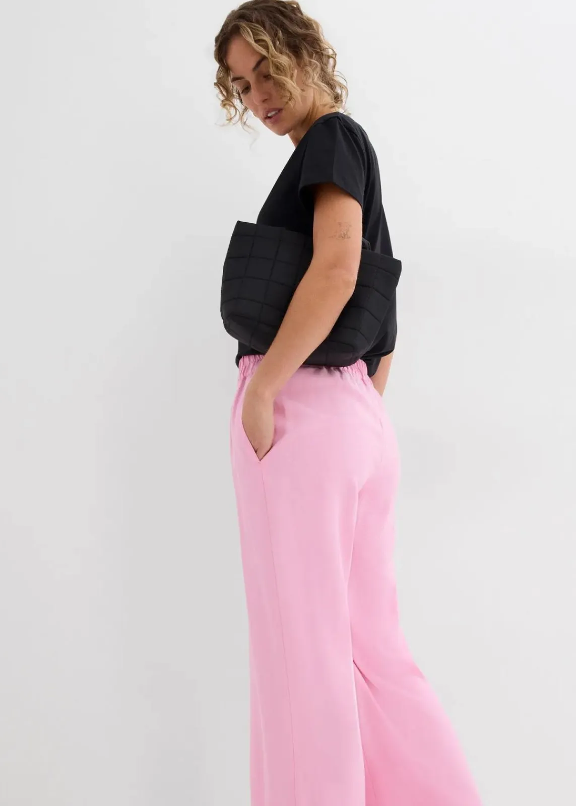 bonprix Bekleidung·Kleider|Hosen^Culotte aus softem Viskose-Mix rosa