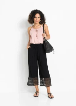 bonprix Bekleidung·Kleider|Hosen^Culotte aus Viskose schwarz