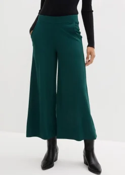 bonprix Hosen|Bekleidung·Kleider^Culotte aus Viskos-Mix tiefgrün