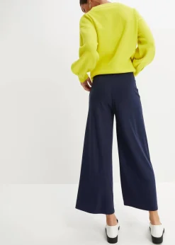 bonprix Hosen|Bekleidung·Kleider^Culotte aus Viskos-Mix dunkelblau