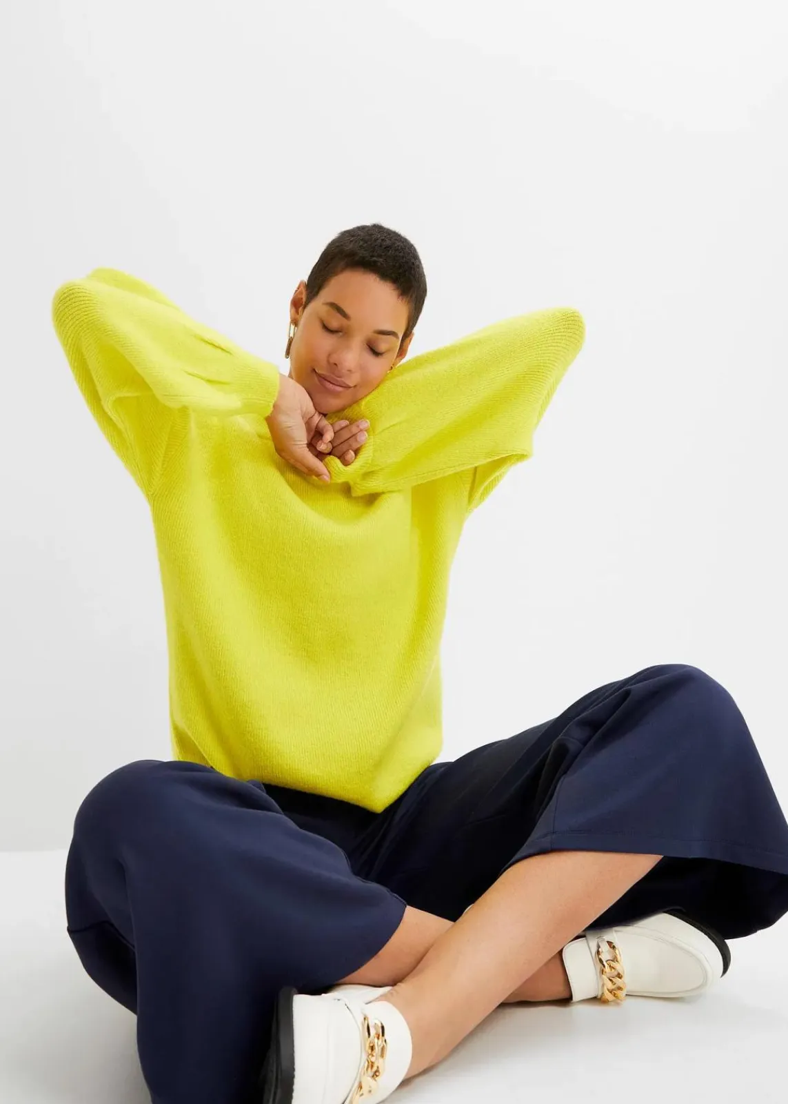 bonprix Hosen|Bekleidung·Kleider^Culotte aus Viskos-Mix dunkelblau