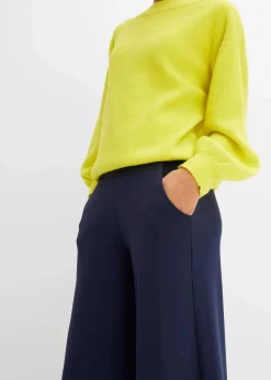 bonprix Hosen|Bekleidung·Kleider^Culotte aus Viskos-Mix dunkelblau