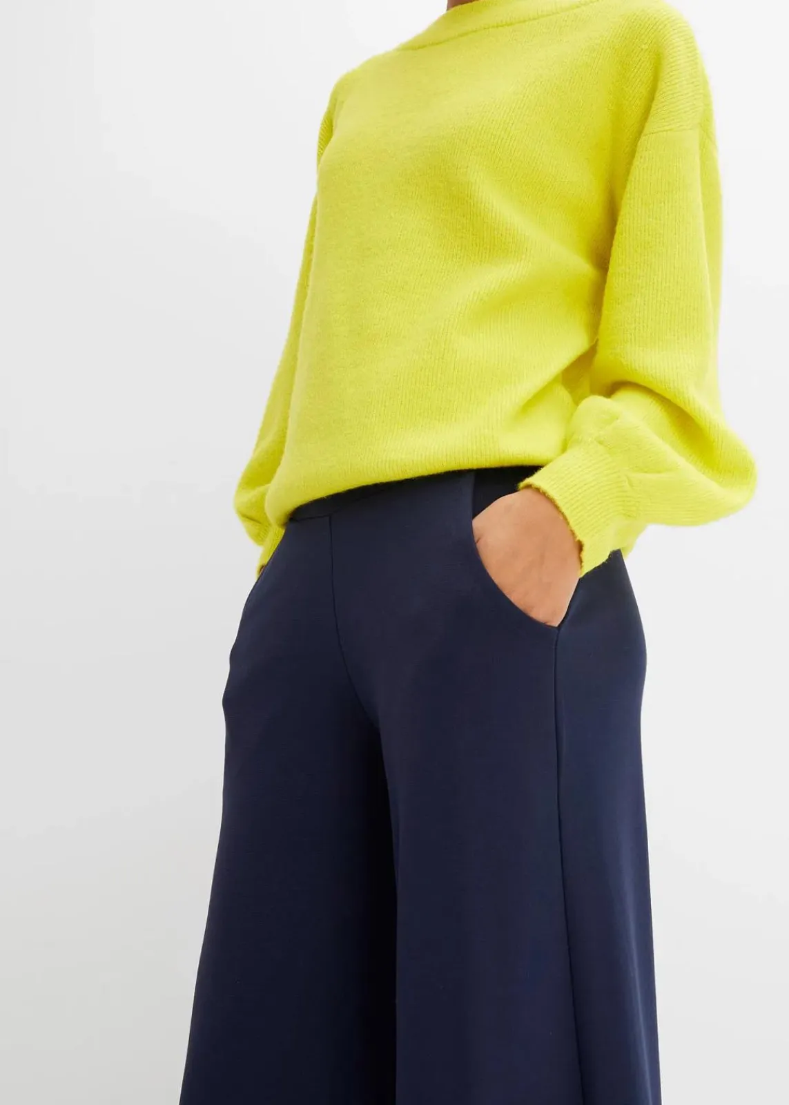 bonprix Hosen|Bekleidung·Kleider^Culotte aus Viskos-Mix dunkelblau