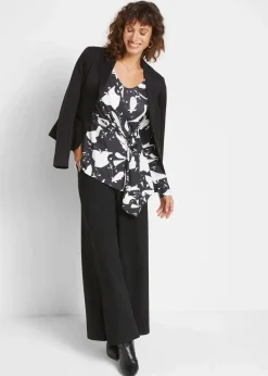 bonprix Bekleidung·Kleider|Hosen^Culotte aus Viskos-Mix schwarz