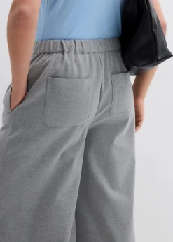 bonprix Bekleidung·Kleider|Hosen^Culotte in Wolloptik schattengrau meliert