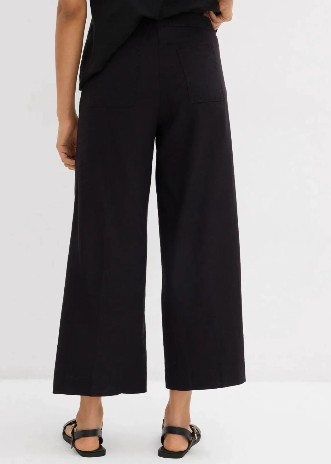 bonprix Bekleidung·Kleider|Hosen^Culotte mit elastischem Bund aus Viskose-Mix schwarz