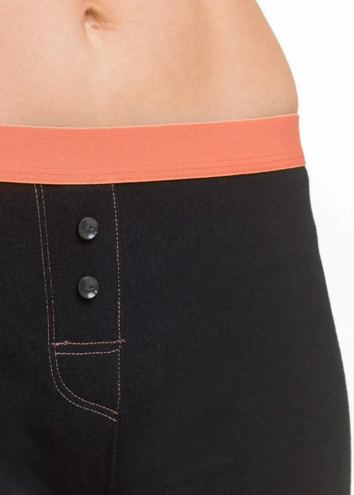bonprix Wäsche·Baumwollunterwäsche|Wäsche·Höschen^Damen Boxer (4er Pack) schwarz + farbig