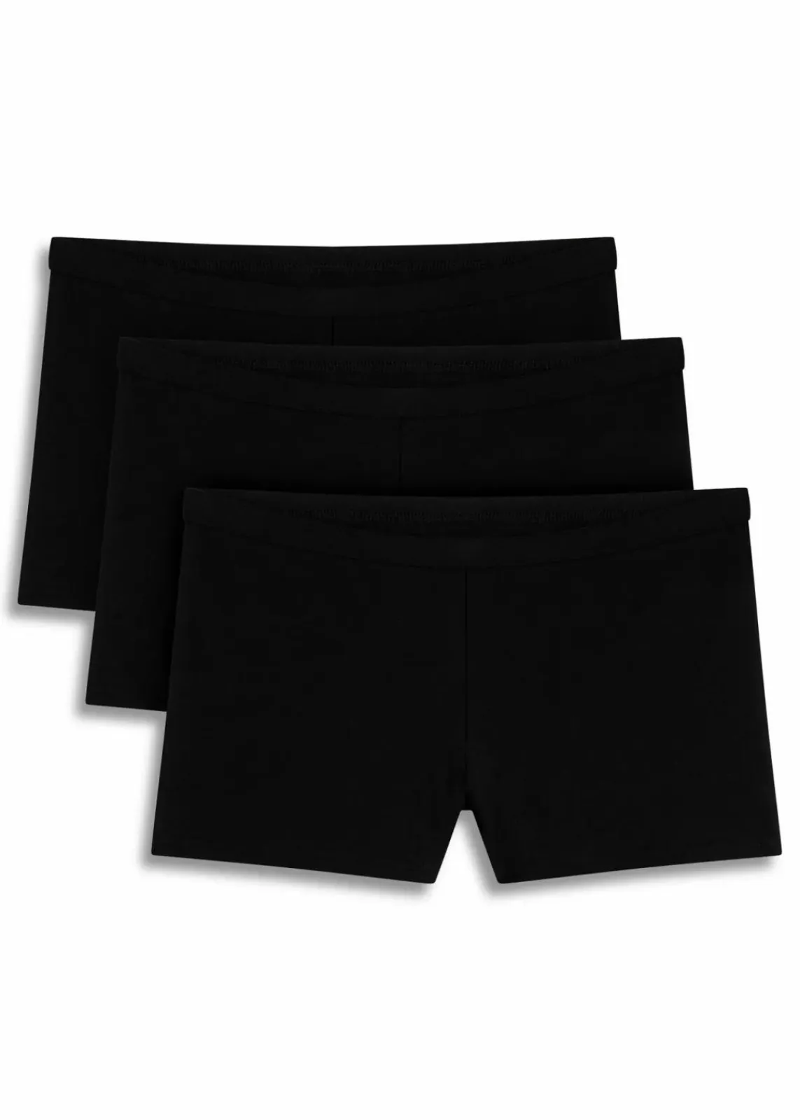 bonprix Wäsche·Baumwollunterwäsche|Wäsche·Höschen^Damen Boxer mit Bio-Baumwolle (3er Pack) schwarz