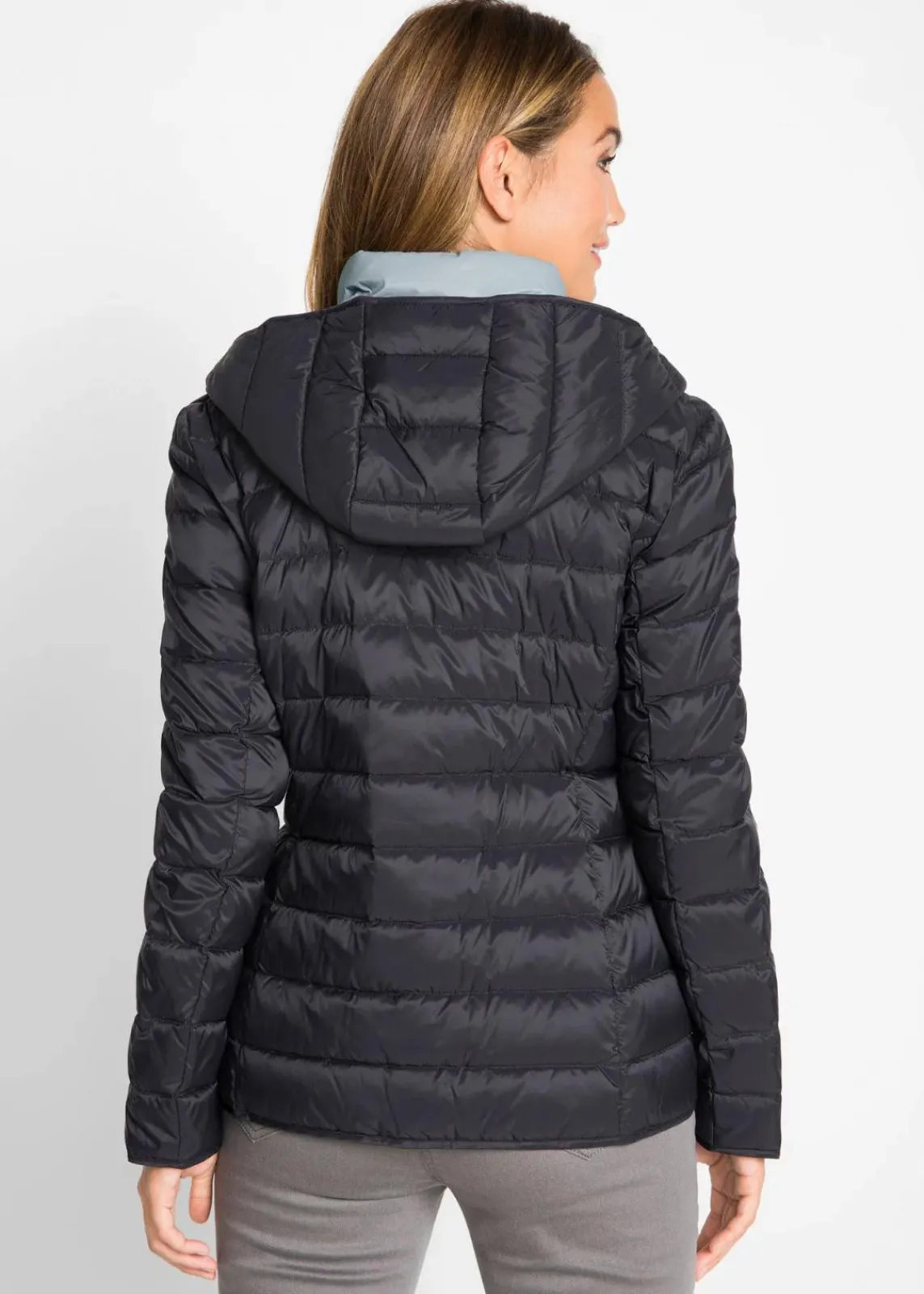 bonprix Jacken & Mäntel^Daunenjacke in 2-in-1 Optik schwarz
